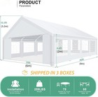 20x30ft Heavy Duty Party Tent Outdoor Commercial Canopy Large Carport Tent White
