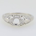 Mto Art Deco Style Sterling Silver Semi Mount Ring Setting Round Rd 6x6mm