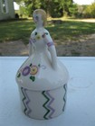 Fulper Dresser Box Lady Art Deco 1920 Antique Powder Jar