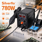  Digital Soldering Iron Station Hot Air Gun Desoldering Rework Station Kit