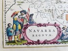 1640 Navarra Regnum Spain Map By Willem Blaeu Antique Authentic Hand Colored