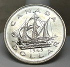 1949 Canada Silver Dollar - Bu - Welcome Newfoundland -  80 Silver