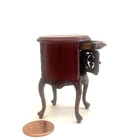 Bespaq Dollhouse Miniature Petite Antonette Table With A Mahogany Finish 3726 Mh