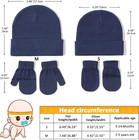 Baby Beanie Hat Gloves Set  Kids Winter Warm Knit Hat With Glvoes toddler Soft B