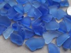 Damage Pure Beach Sea Glass Surf Tumbled Cornflower Blue Small Mosaic Craft V01