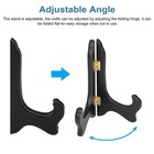 4pcs 6  Easel Plate Holder Wooden Folding Display Stand Brown For Picture Frame