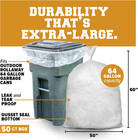 64-65 Gallon Trash Can Liners For Toter     1 5 Mil     Clear Heavy Duty Garbage Bag