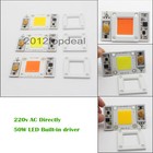 50w 110v 220v Smart Ic High Power Led Built-in Driver White Chip  Full Spectrum 