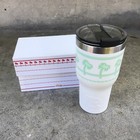 In-n-out Burger White   Green Rtic 20oz Travel Mug Stainless Tumbler W  Box