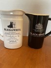 Pair Of Black   White Buchanan   s Blended Scotch Whiskey Bar Pitchers Scotland