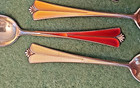 Set Of 12 David Andersen Sterling Enamel Colored Demitasse Spoons 925 Norway