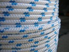 Sailboat Rigging Rope 3 16  X 50  White blue Double Braided Sheet Halyard Line