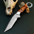 9 7 D2 Tactical Camp Knife Full Tang Resin Handle Fixed Blade Leather Sheath