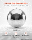 Vevor Mirror Disco Ball 24  Glass With Hanging Ring Dj Home Party Club Stage