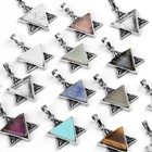 Gemstone Star Pendant Crystal Quartz Pendulum Chakra Healing Reiki Dowsing 