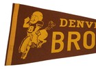 Vintage 1960 s Denver Broncos Afl 29  Pennant Very Rare
