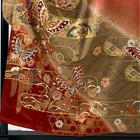 Furisode Length 153cm Sleeve 66cm M Butterfly Flower Gold Thread Painted Orange