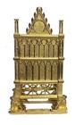 24 Ct Gold Coronation Chair  With Box   St  Edward  Queen  King Great Britain