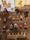 Vintage Playmobil Knights Lot 13 Figures Horses Castle 3030 Manual Accessories