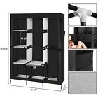 71  Portable Closet Wardrobe Clothes Rack Storage Organizer With Shelf Black