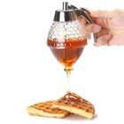 Honey Dispenser No Drip  Maple Syrup Dispenser  Honey Jar With Stand  8 Oz Pot