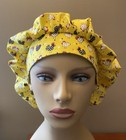 Chickens Fabric Bouffant Surgical Scrub Cap Women Made With Roosters Fabric