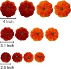 12 Pcs Artificial Pumpkins Velvet With Assorted Sizes Multi Color 
