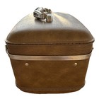 Vintage American Escort Train Case Makeup Carry On  Hard Luggage Brown