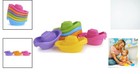 6-piece Little Boat Train Bath Toy - Safe  Fun   Educational For Toddlers 
