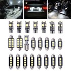 23x White Led Car Interior Inside Light Dome Trunk Map License Plate Lamp Bulbs