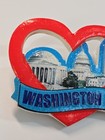 Washington Dc Travel Souvenir Fridge Magnet Flexible Heart Capitol Monuments