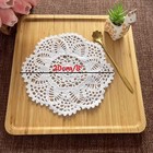 4pcs White Vintage Hand Crochet Lace Doilies Flower Placemats Round Table Mat 8 
