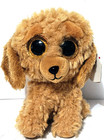 Ty Beanie Boos - Noodles - Golden Doodle 6  Dog Plush - Gold Glitter Eyes - Tags
