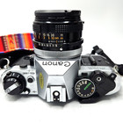 Canon Ae-1 Program 35mm Slr Film Camera With 50mm Lens Kit  Tested And Working 