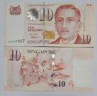 2005 Singapore 10 Dollars P 48a Paper Unc New Banknote