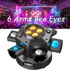 6 Arms Bee Eye Rgbw Stage Light Led Moving Head Beam Light Laser Dj Disco Party