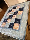 New Handmade Patchwork Baby Comforter quilt blanket  Pastels  Boy girl  29 X 38 