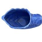 Vintage Blue Pottery Sea Shell Nautical Beach Coastal Decor Conch Planter Usa