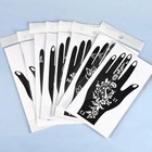 16 Sheets Temporary Henna Tattoo Kit Reusable Stencils Sets Indian    