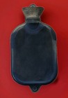 Old Blue Rubber Hot Water Bottle With Stopper       Bottle By Itself 7  X  9 