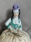 Antique Victorian  Half Porcelain Doll Pin Cushion