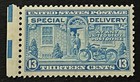 Travelstamps  Us Stamps Scott  e17 Motorcycle 13   Blue Special Delivery Mnh Og