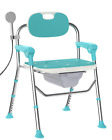 3 In 1 Shower Chair  Raised Toilet Commode Safety Seat W  Pan Folding 400lb Max