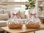 Gift Basket  Cute Wicker Basket For Gifts  Scalloped Woven Water Hyacinth Storag
