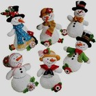 Bucilla Let It Snowman Felt Christmas Ornaments Kit Oop Engelbreit  86668 Rare-6