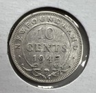 1945 C New Foundland 10 Cent Silver Free Shipping In The Usa
