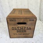 Vtg Olympia Beer Wood Crate Box Lid Checkerboard Gideon Anderson Missouri 18 