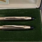 Vintage Cross 10kt  Gold Filled Pen   Mechanical Pencil Set W  Case No Logos