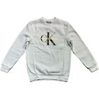 Sweatshirt Calvin Klein Jeans Mens Ck Logo Fleece Pullover Crewneck Black White