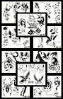 Rare 1970 s Sailor Barney Traditional Vintage Style Tattoo Flash Set 50 Sheets B